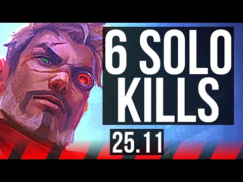 JAYCE vs NASUS (TOP) | 68% winrate, 6 solo kills, 7/2/7 | KR Grandmaster | 25.11