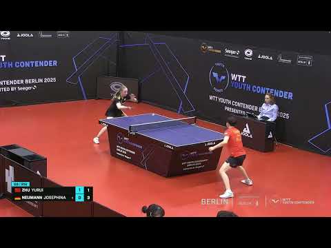 Josephina Neumann (GER) vs Zhu Yurui (CHN) | R16 | 2025 WTT Youth Contender Berlin