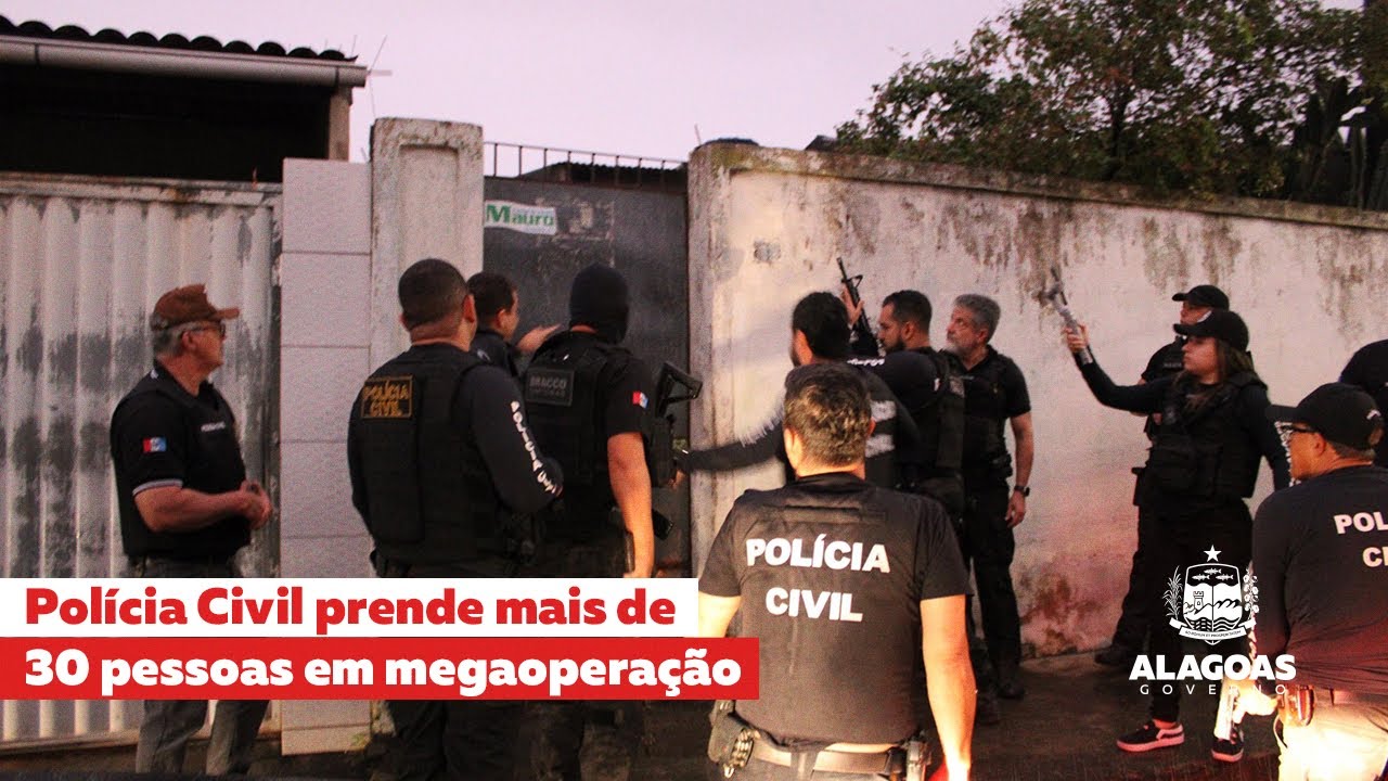 Polícia Civil prende mais de 30 pessoas em megaoperação.