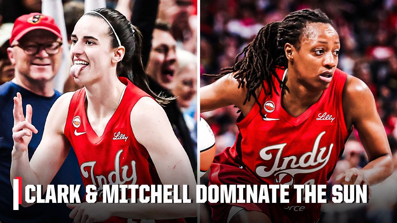 DYNAMIC DUO 🔥 Caitlin Clark and Kelsey Mitchell combine for 68 PTS in win vs. Sun | WNBA on ESPN