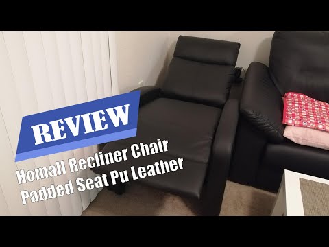 Homall Recliner Chair, Recliner Sofa for Adults, Recliners Home Theater Seating with Lumbar Support, Reclining Sofa Chair for Living Room (Fabric, Dark Blue) video review thumbnail