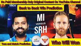 Sunrisers Hyderabad vs Mumbai Indians  Toss and match winner prediction | Dream 11 pitch report
