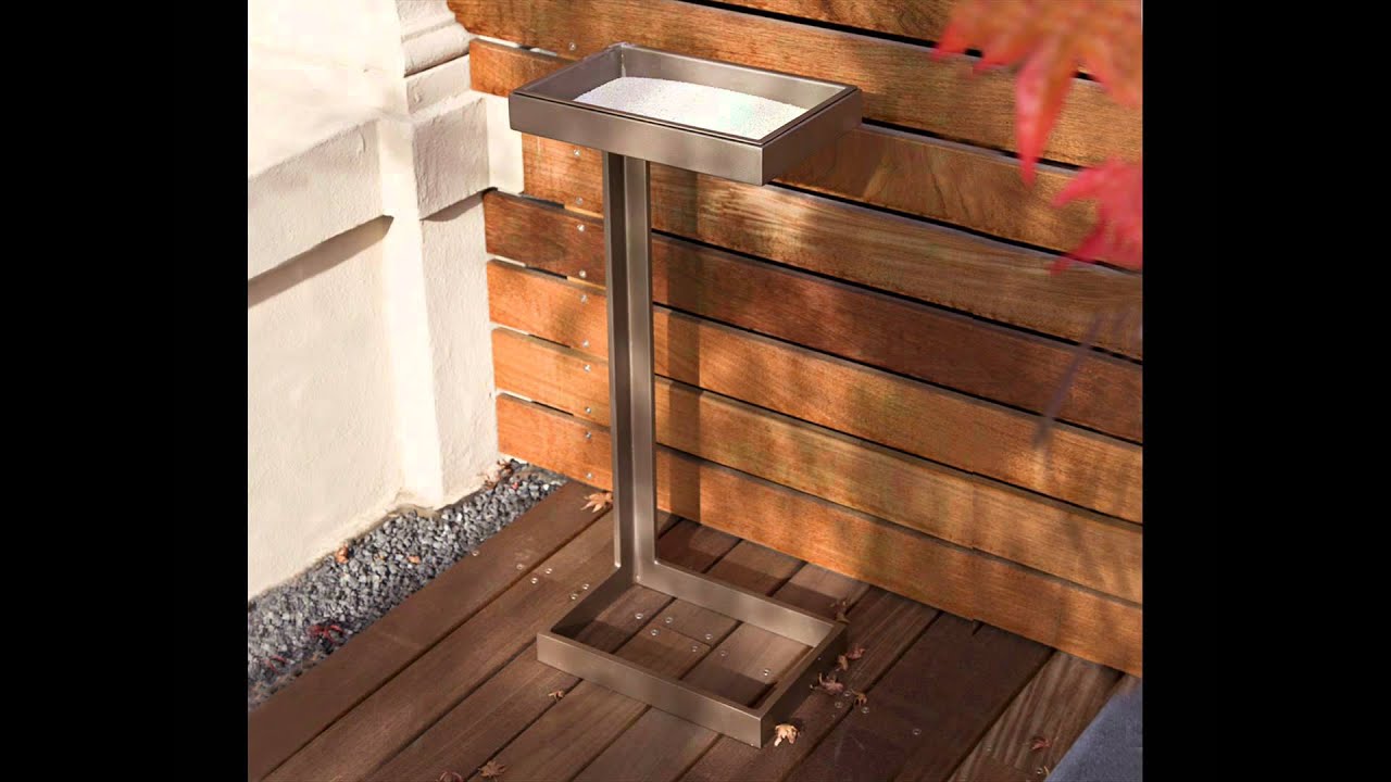 Posacenere esterno con sabbia in metallo verniciato