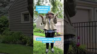 The rain isnout of control 🌧️ Girl #raincoat #fashionover50