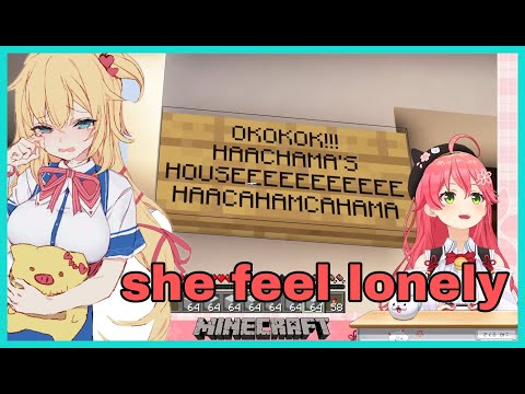 Hololive Cut - Sakura Miko Knows That Haachama Feeling lonely | Minecraft [Hololive/Eng Sub]