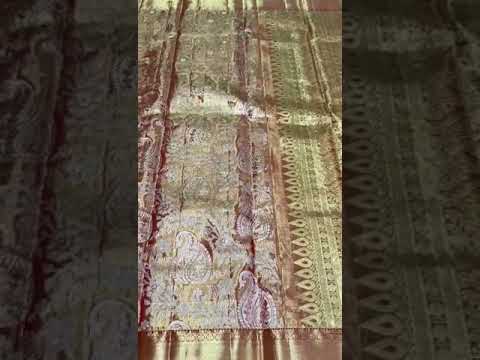Golden pure kanchipuram bridal silk sarees