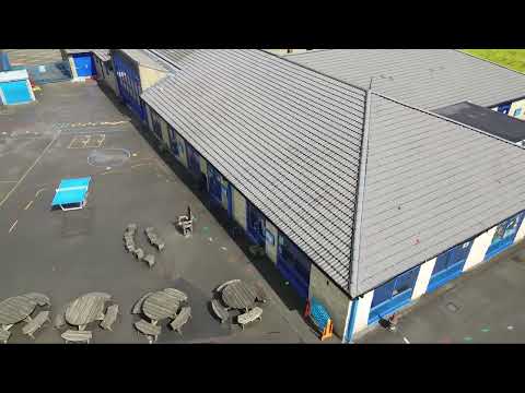 Slate roofing aerial video thumbnail