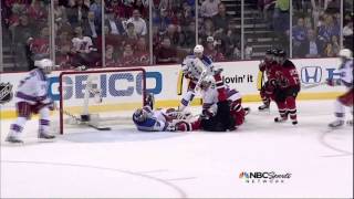 Ilya Kovalchuk slash/spear on Callahan. NY Rangers vs  New Jersey Devils Game 4 5/21/12 NHL Hockey
