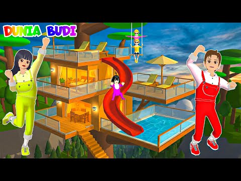 Yuta Mio Buat Rumah Pohon Bertingkat Ada Kolam Renang dan Seluncuran🥳