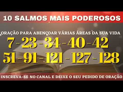 Orando os Salmos 7 - 23 - 34 - 40 - 42 - 51 - 91 - 121 - 127 - 128. #oração #salmos
