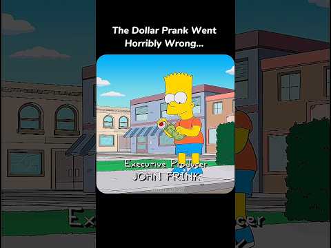 This Dollar Prank Backfired Fast 💵😂 #thesimpsons #shorts