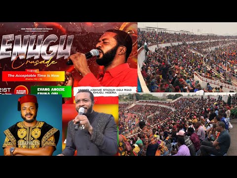 Evang Ebuka Obi Live At Enugu Stadium For The Zion Crusade See Multitude Crowd Nnamdi Stadium