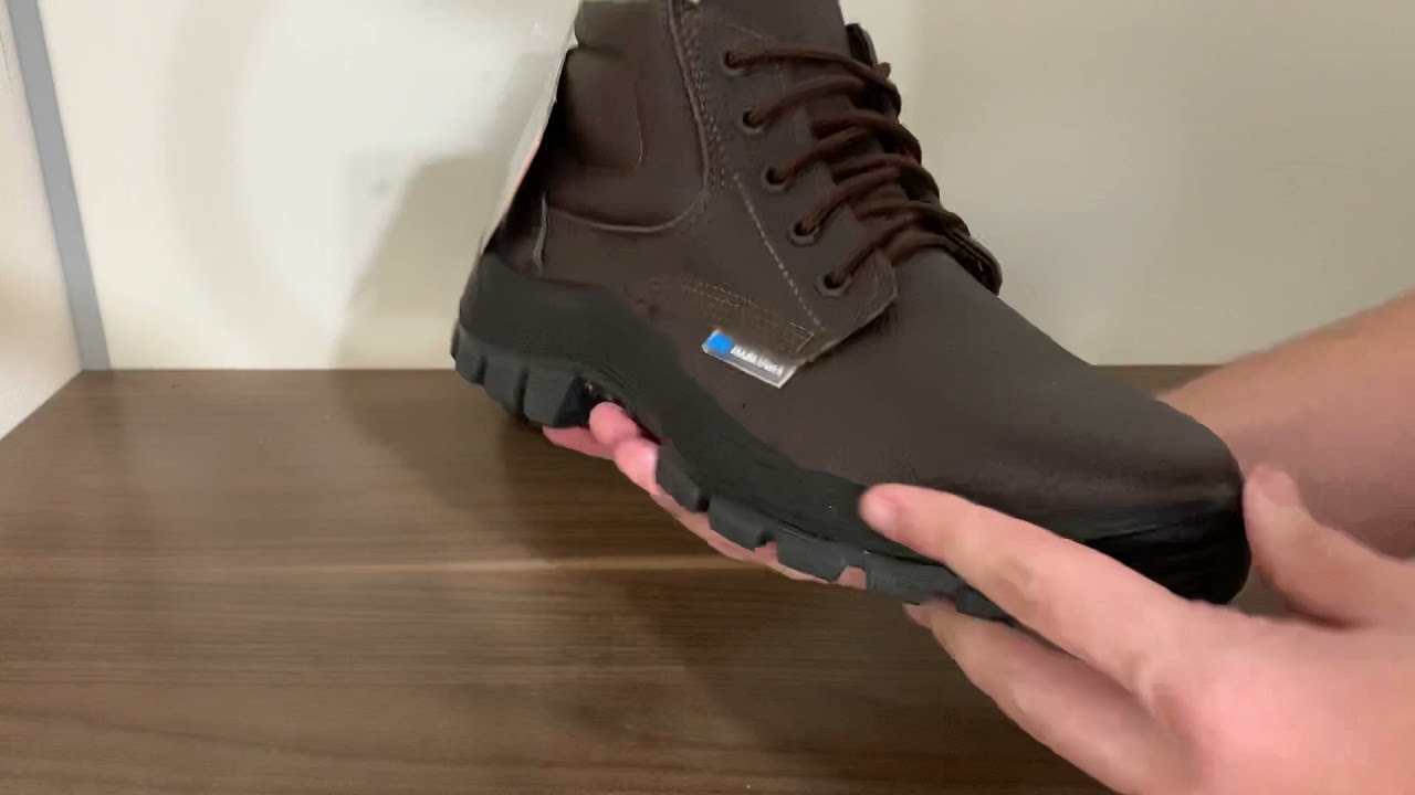 Botina Segurança Marluvas Bico Pvc Couro Liso