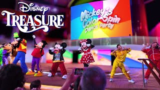 FULL Mickey's Color Spin Dance Party aboard the Disney Treasure!