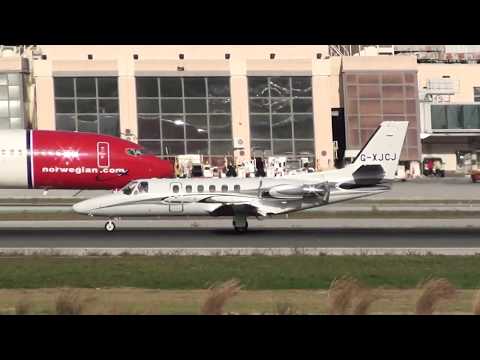 Private Cessna 550B Citation Bravo G-XJCJ Take Off Malaga lemg