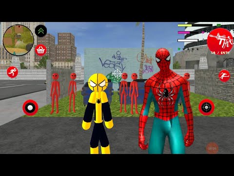 EPIC Amazing Mafia Spider-StickMan Rope Hero - Süper Kahraman Çöp Adam - Android Gameplay