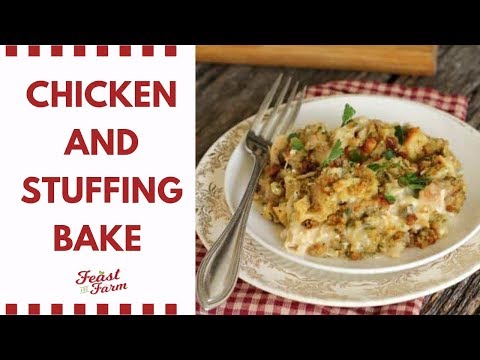 Chicken and Stuffing Bake (Use up those holiday leftovers!)
