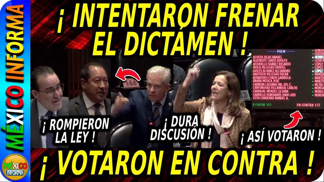 PASÓ EN DIPUTADOS: PANISTAS INTENTARON FRENAR EL DICTÁMEN. DURA DISCUSIÓN EN EL CONGRESO.