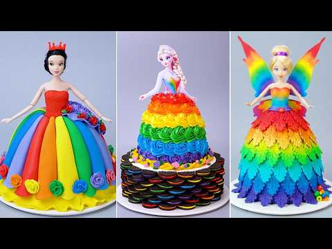 🌈Ultimate Rainbow Cake Doll🌈 Best Of Cake Birthday | So Yummy Chocolate Cake Decoration Recipes