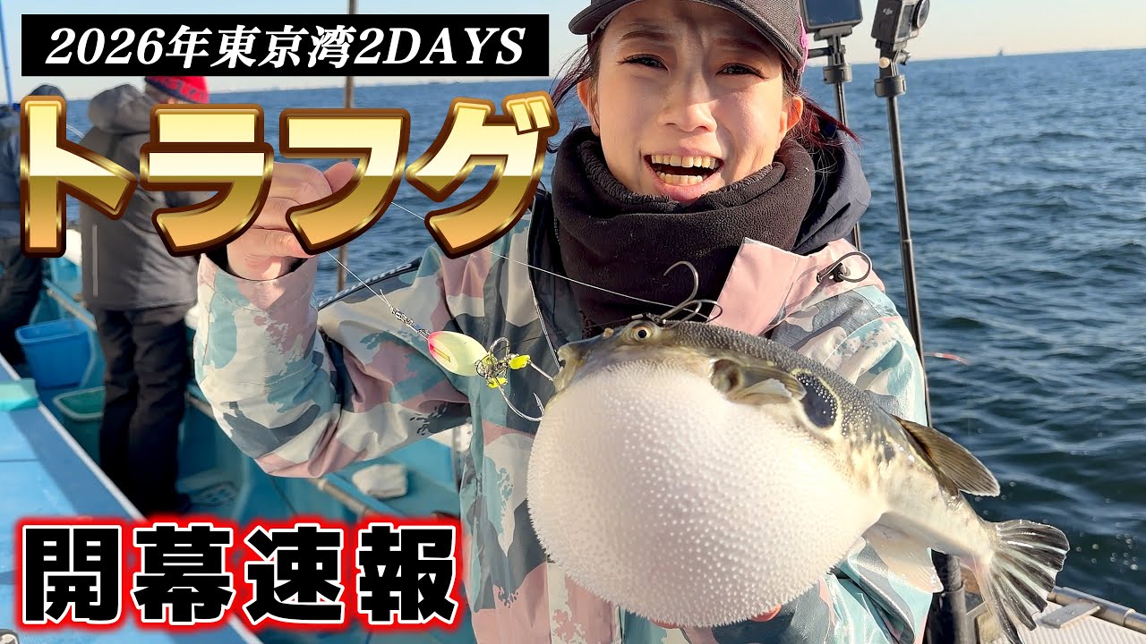 【トラフグ釣り】2026東京湾開幕‼︎浅場の勝ちパターンを掴め！執念の2日間釣行記 | 萬栄丸| 虎河豚