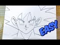 How To Draw Goku Step By Step With Pencil Dragon Ball Tutorial For Beginners