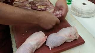 Muslos de pollo rellenos.