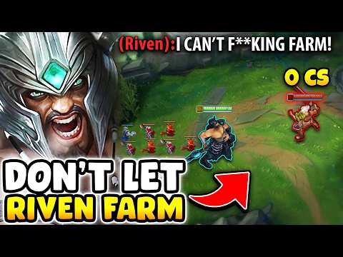 I PREVENTED THIS RIVEN FROM FARMING FOR 7 MINUTES STRAIGHT (0 CS CHALLENGE)