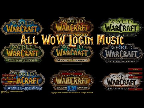 World of Warcraft - All Login Screen Music (Up to Shadowlands)