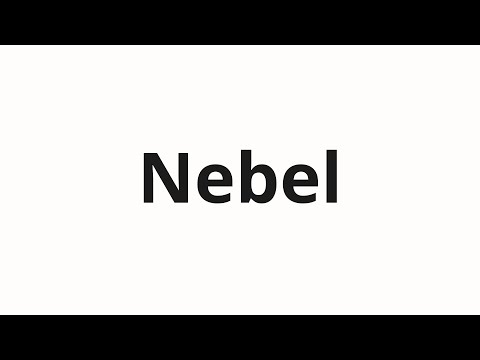 How to pronounce Nebel