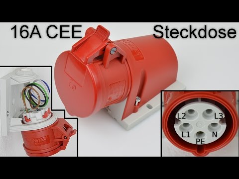 400V CEE - Steckdose / Kraftstromsteckdose anschließen (Drehstrom)
