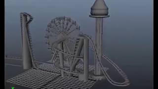 3D 遊樂園 加 鏡頭運用
3D Module of an  Amusement park with camera shots.