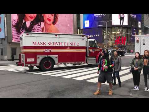 FDNY MASK SERVICES UNIT 2 RESPONDING MODIFIED ON WEST 42ND STREET IN TIMES SQUARE, MANHATTAN.