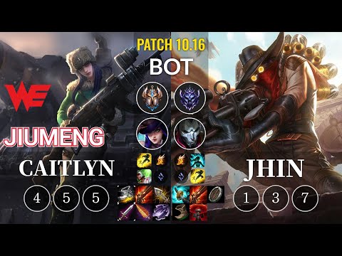 WE Jiumeng Caitlyn vs Jhin Bot - KR Patch 10.16