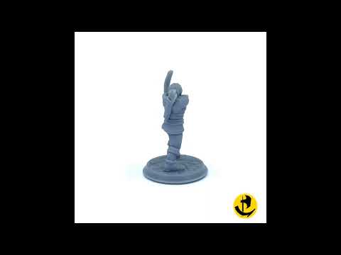 Half-elf archeress 3d printed resin miniature