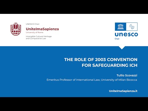 ICH 20YEARS20DIALOGUES - The role of 2003 Convention