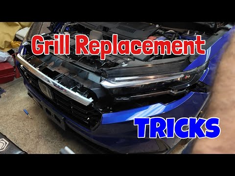 Honda CRV bumper removal grill replacement
