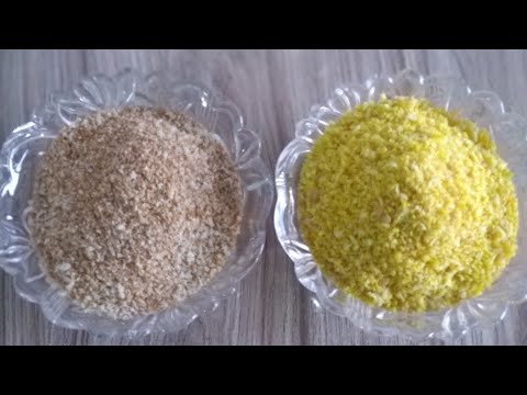 2 types of bread crumbs | Bread crumbs recipe | The Saba Kitchen