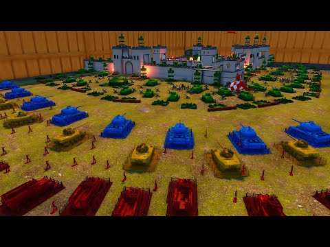 Green ARMY MEN Fortress Under Siege by EVERY Toy Army! - Attack on Toys