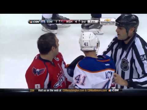 Alexander Ovechkin hits Mike Brown