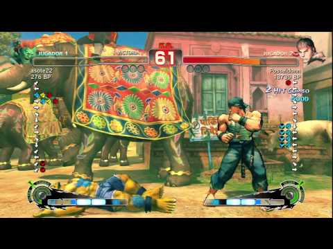 SSF4 HD-  Asote22 (Blanka) VS Posseidonn (Ryu)