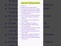 Reply To Birthday Wishes In English Thank You For Birthday Wishes EnglishEmporium3 Shorts