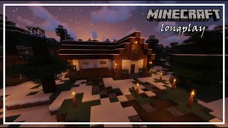 【ASMR】雪の森に家を建てるだけの動画【作業用】【Minecraft long play】