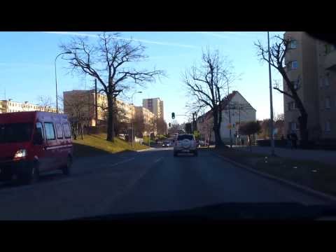 Elbląg - Przejazd na czerwonym świetle.