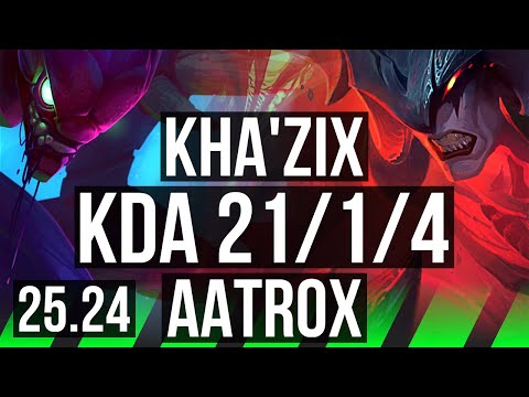 KHA'ZIX vs AATROX (JGL) | Good KDA: 21/1/4 | EUW Diamond | 25.24