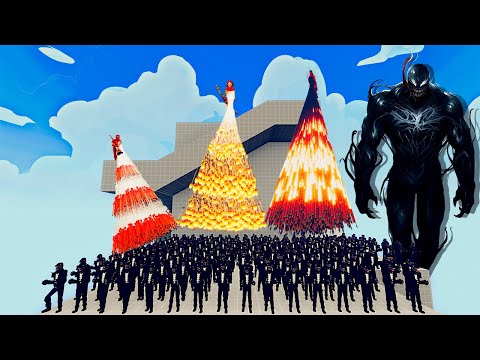 100x VENOM + 1x GIANT vs 4x EVERY GOD   Totally Accurate Battle Simulator TABS