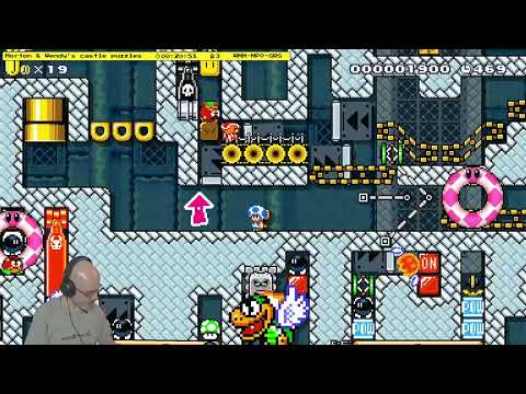 Morton & Wendy's castle puzzles by Tealover89 / WNN-NP0-GRG / Mario Maker 2 Puzzle solution
