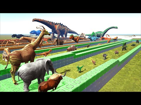 TODAYS ANIMALS VS DINOSAUR DEATHRUN | ARK & REAL LIFE