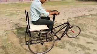 preview picture of video 'Machnical projectt.....Design & used Handicapped steering cycle'