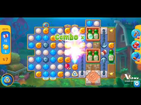 Fishdom. 8575 level no boosters and diamonds. 16 moves