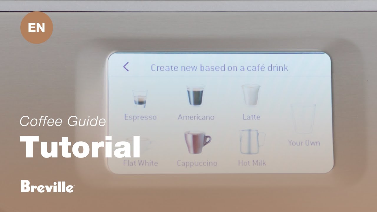 Customise and save drink selection